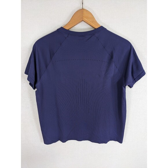 Gymshark Cropped Top Short Sleeve Seamless Boxy Oversized Purple Size Medium - Picture 4 of 7